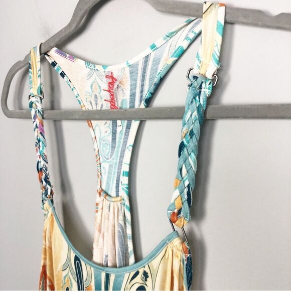 FREE PEOPLE | NEW Psychedelic Braided Strap Noveau Tunic Tank/Dress Women’s M - Picture 3 of 10